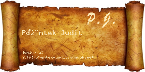 Péntek Judit névjegykártya